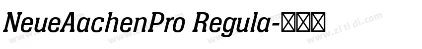 NeueAachenPro Regula字体转换